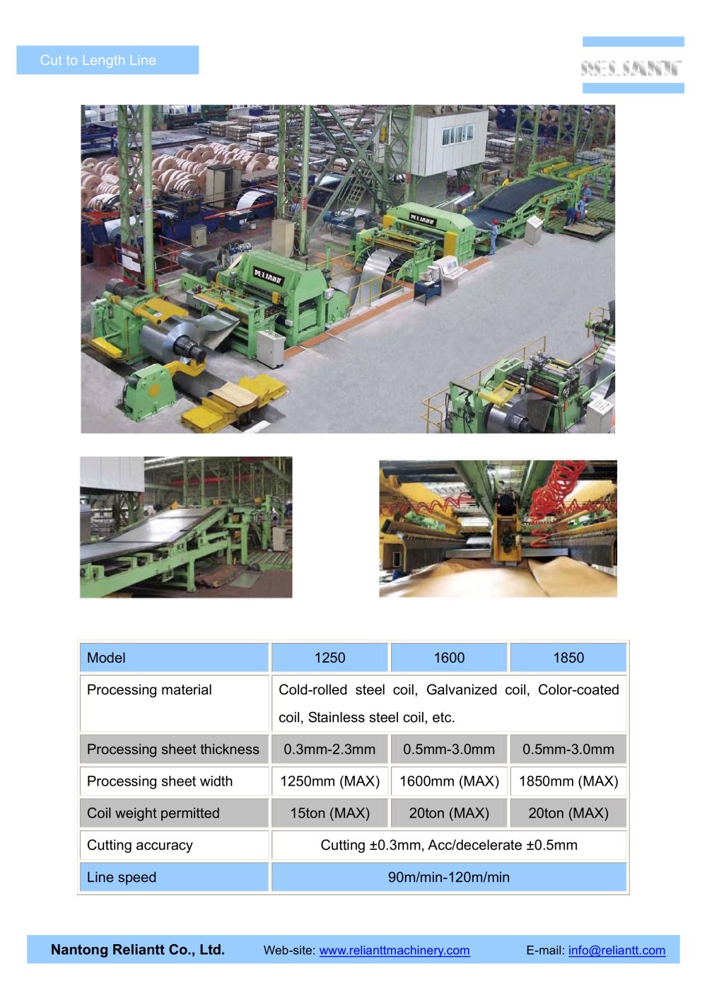 Rotary Flying Shear Cut to Length Line - Nantong Reliantt Co., Ltd.