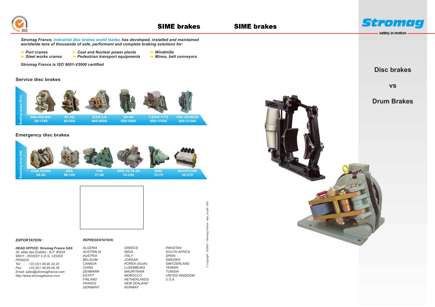 Electromagnetic-hydraulic disc brake - STROMAG