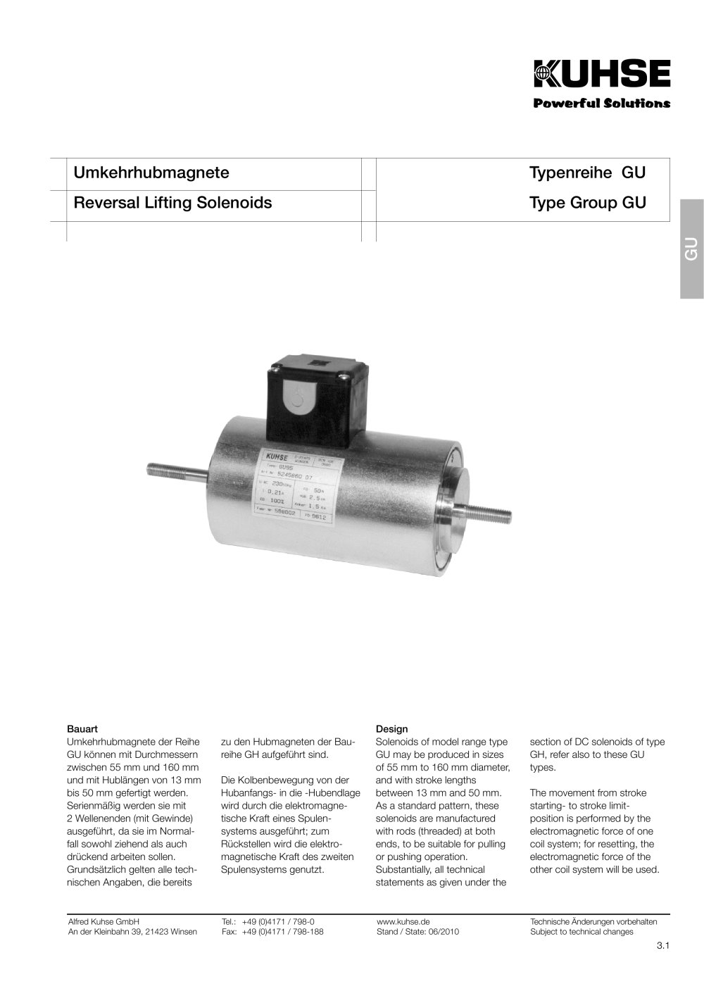 KUHSE Reversal lifting solenoids - Alfred Kuhse