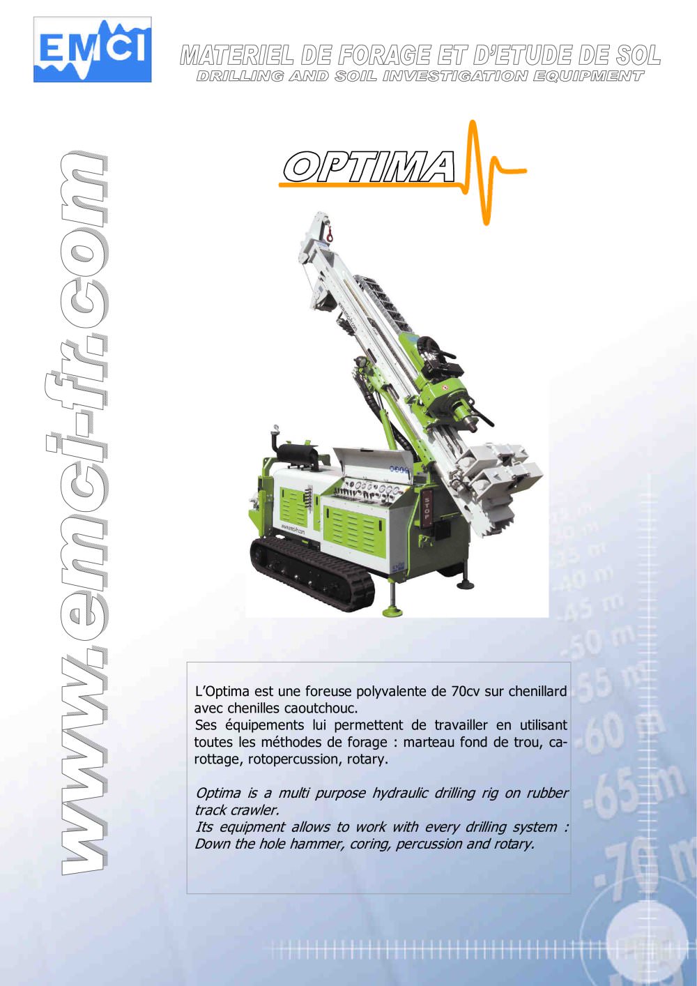 Crawler Drill Optima - EMCI