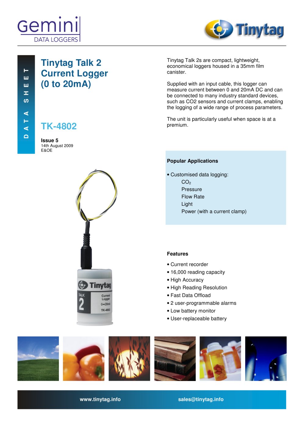 Current logger TK-4802 - Gemini Data Loggers (UK)