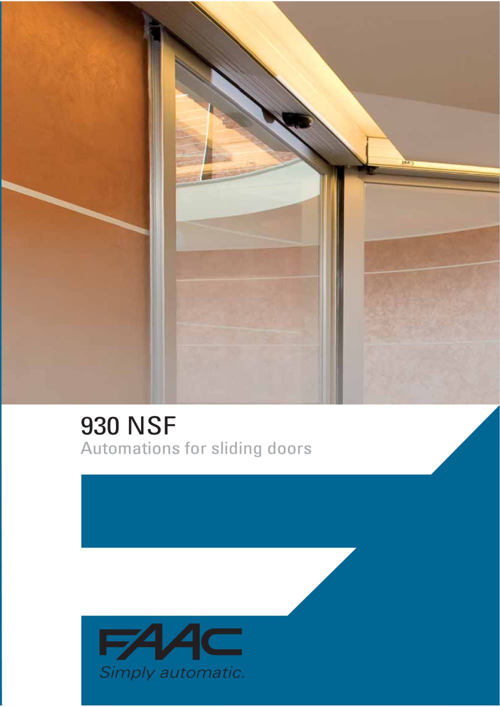 930 AUTOMATIC SLIDING DOOR - FAAC SpA
