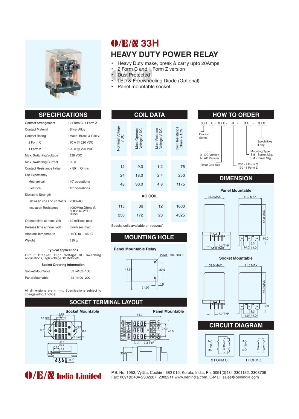 Series 33 H - O/E/N India Ltd.