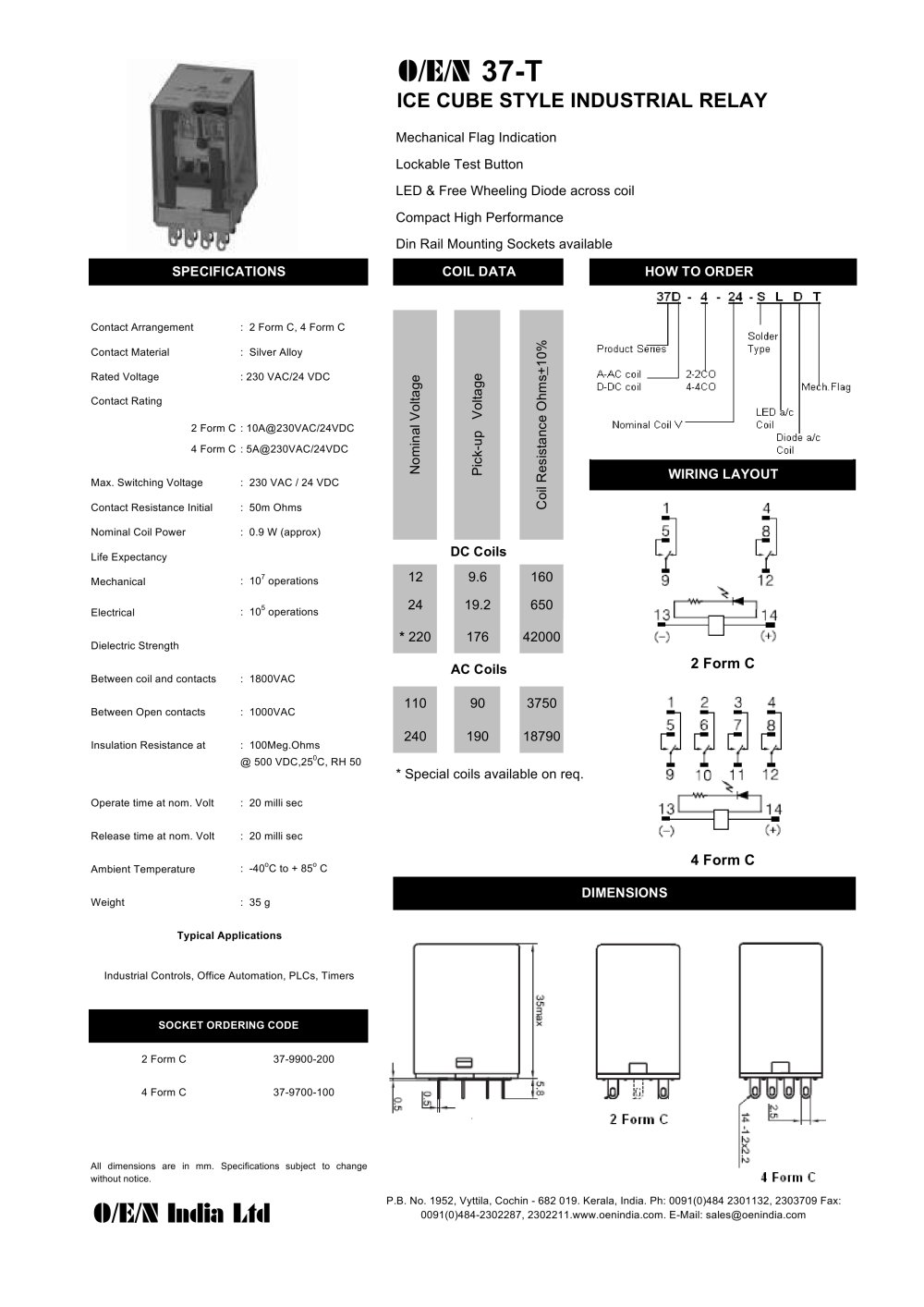Series 37- T - O/E/N India Ltd.
