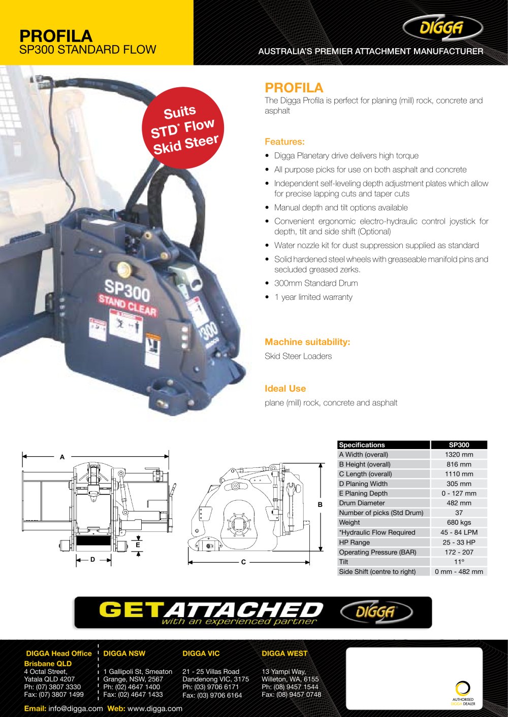 PROFILA SP300 STANDARD FLOW - DIGGA