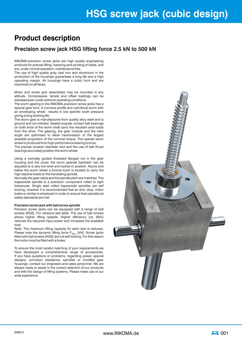 INKOMA - HSG screw jack (cubic design) - INKOMA, ALBERT