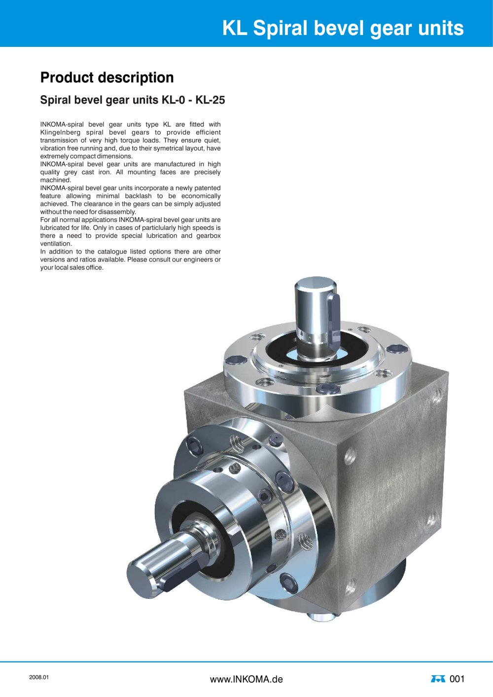 INKOMA - KL spiral bevel gear units - INKOMA, ALBERT