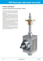INKOMA - KSH bevel gear high speed screw jack 