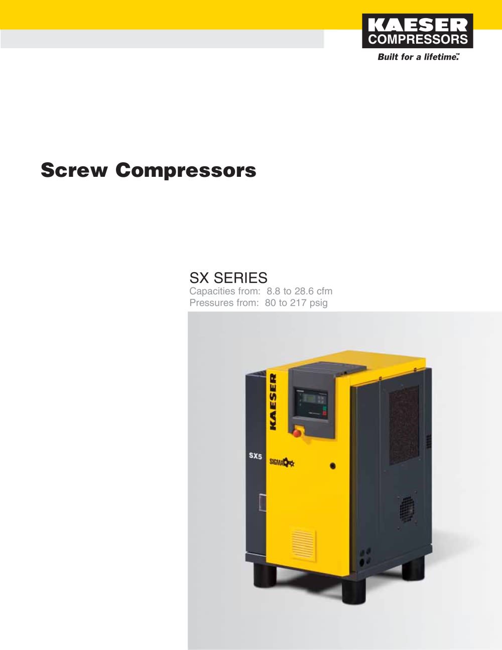 SX Series Compressors - 1 / 6 Pages