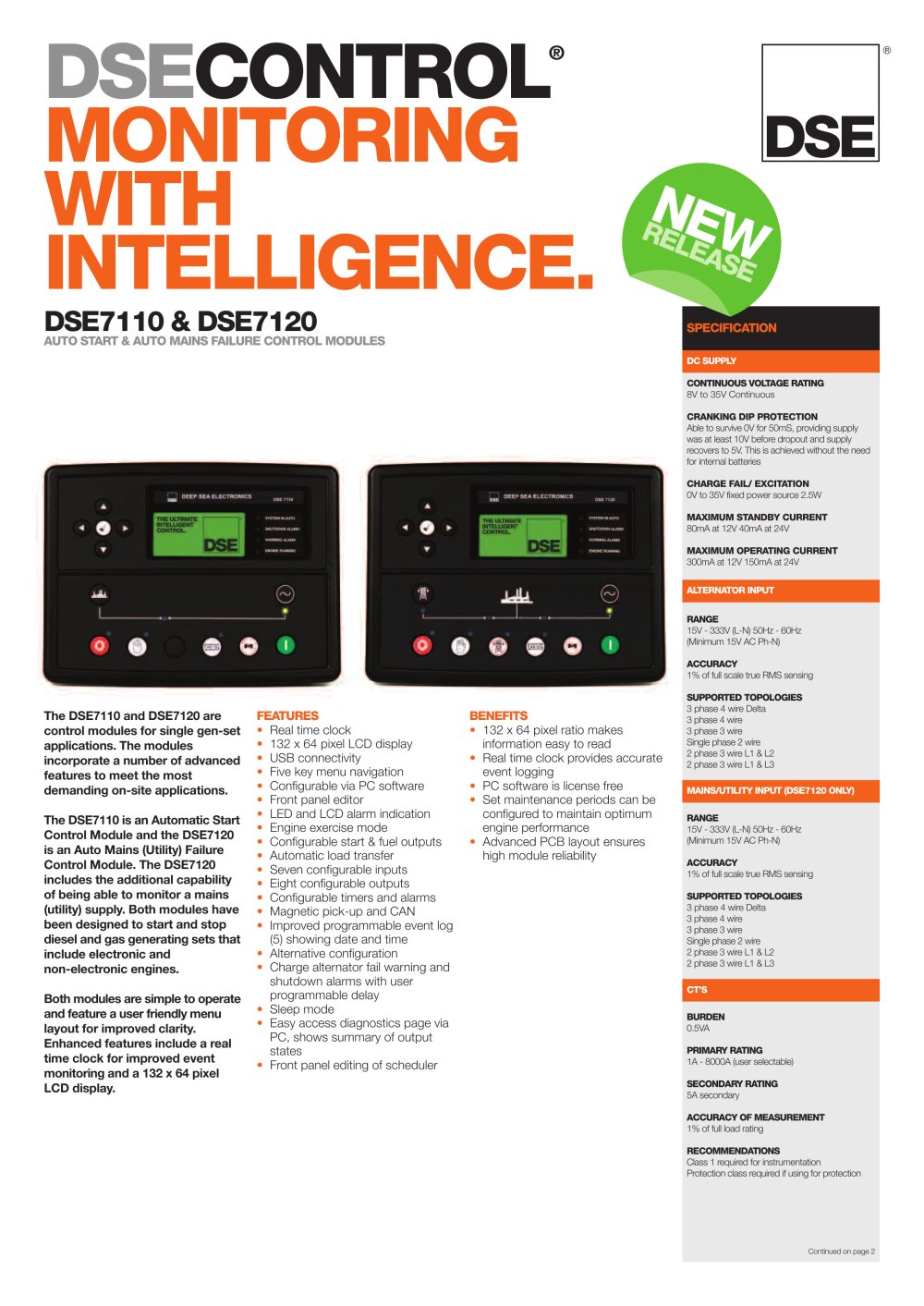 DSE7110-20 - 1 / 4 Pages