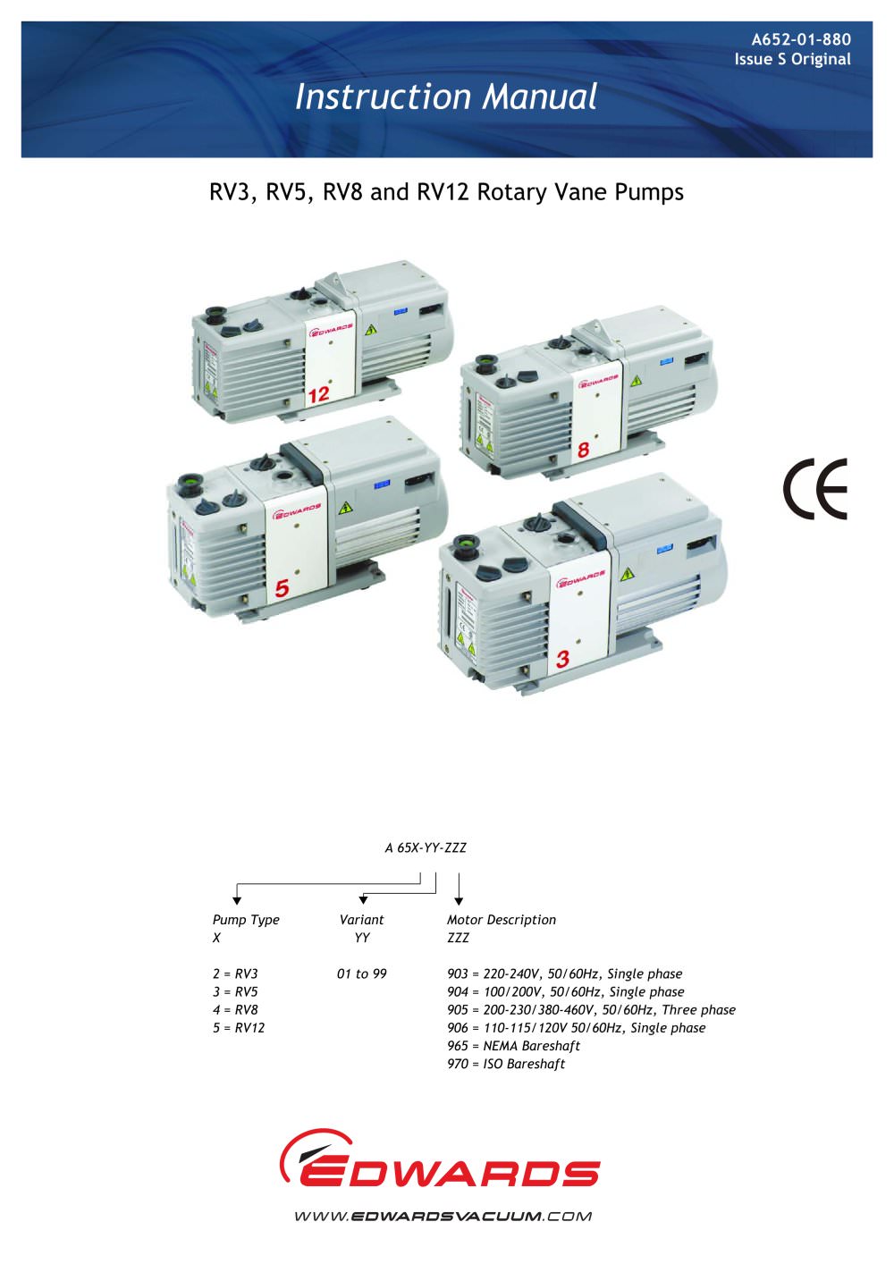 RV Rotary vane pump manual - EDWARDS