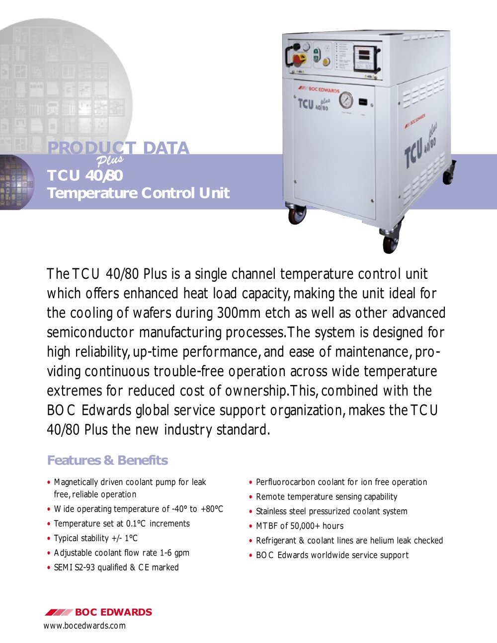Temperature Control Unit Datasheet - EDWARDS