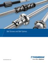 Lead Screws, Ball Screws and Ball Splines