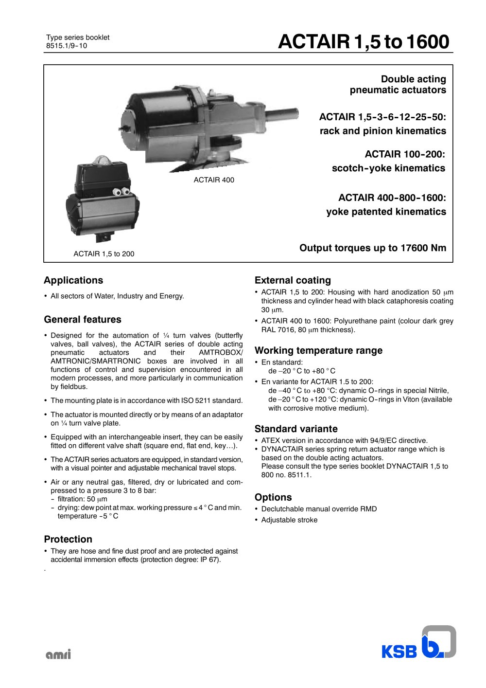 ACTAIR 1,5 to 1600 - KSB