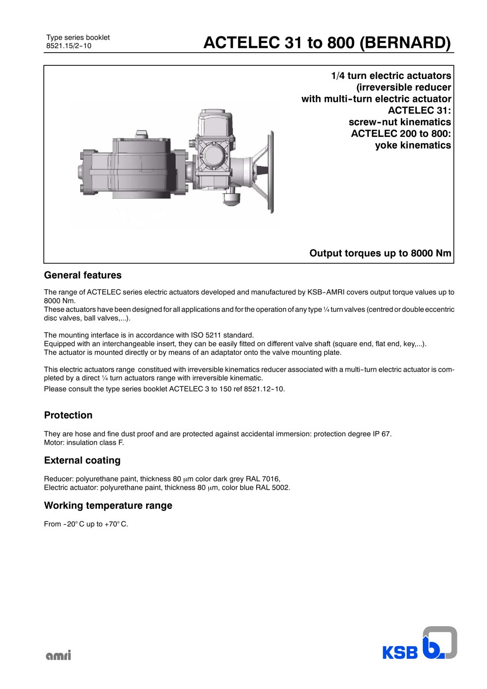 ACTELEC 31 to 800 (BERNARD) - KSB