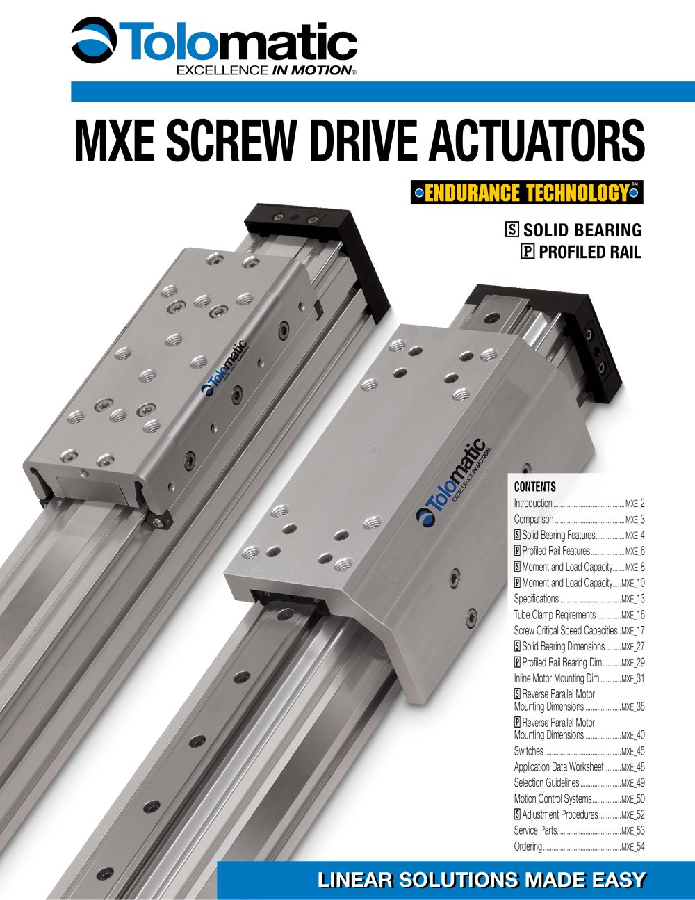 NEW! MXE Electric Actuators - Tolomatic, TOL-O-MATIC