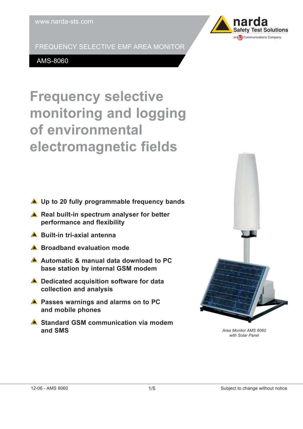 Narda Area Monitor AMS 8060 - NARDA