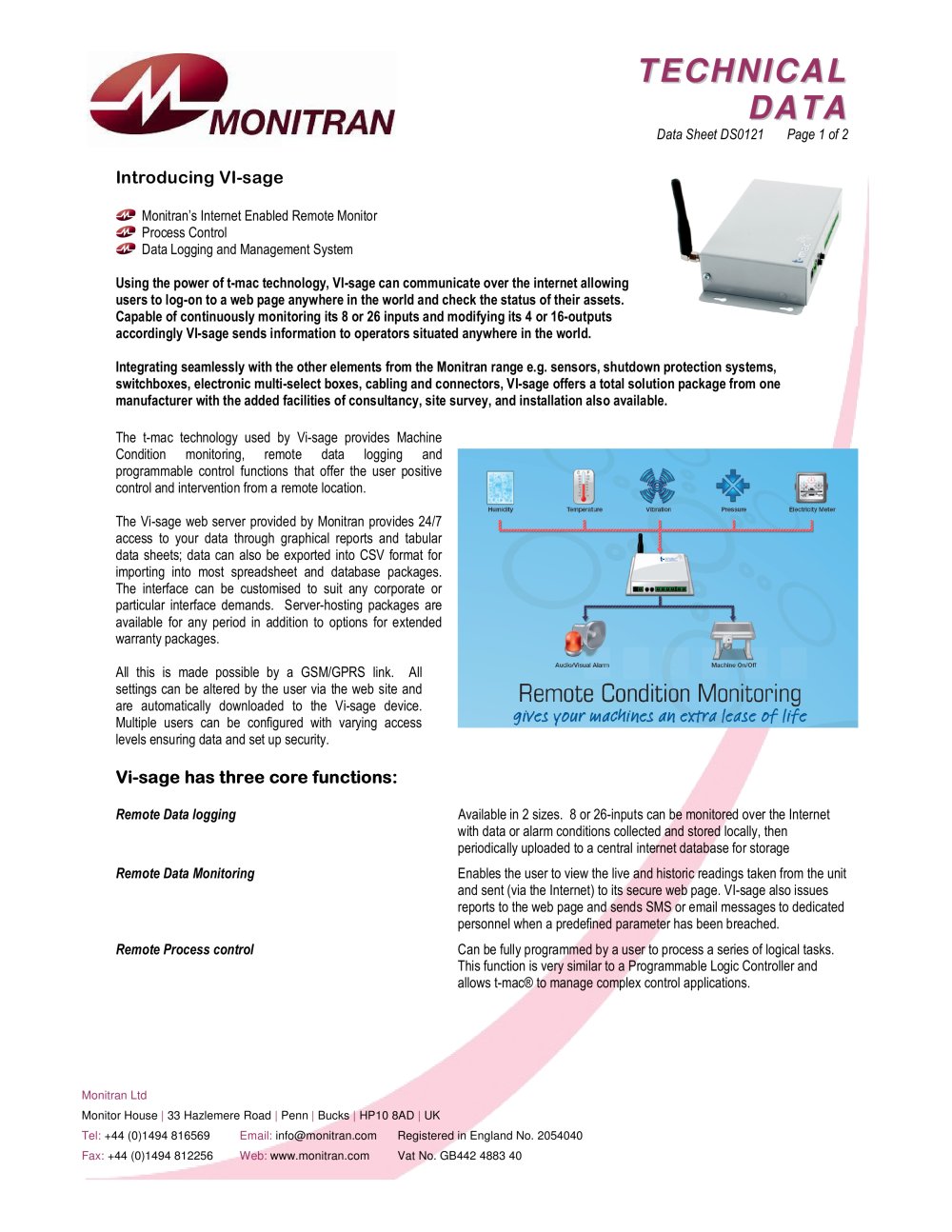 Multi-channel vibration monitoring system - Monitran