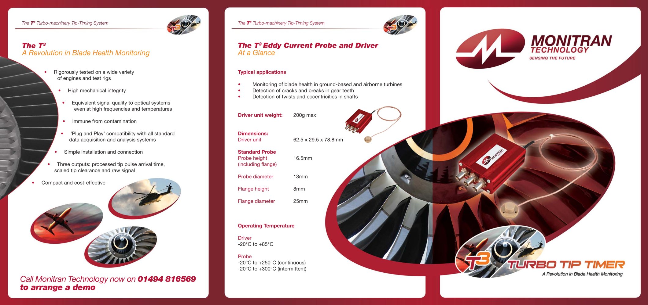 T3 Eddy Current Probe and Driver - Monitran