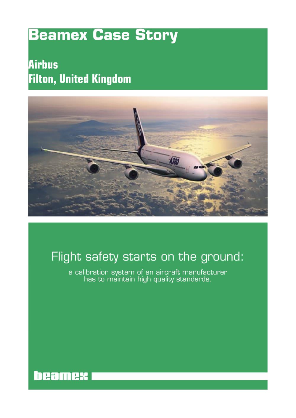 Case Story Airbus- High quality calibration system for aircraft manufacturer - Beamex