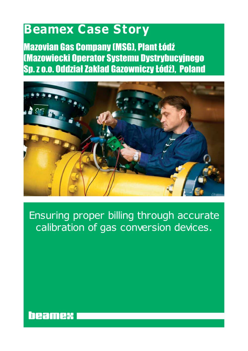 Case Story Mazovian Gas Company- Ensuring proper billing through accurate - Beamex