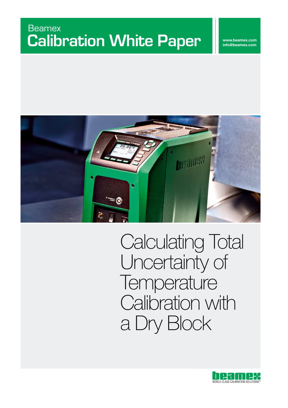 White Paper- Calculating Total Uncertainty of Temperature Calibration with a Dry Block - Beamex