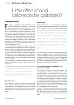 White Paper Calibrating Calibrators Beamex PDF Catalogs