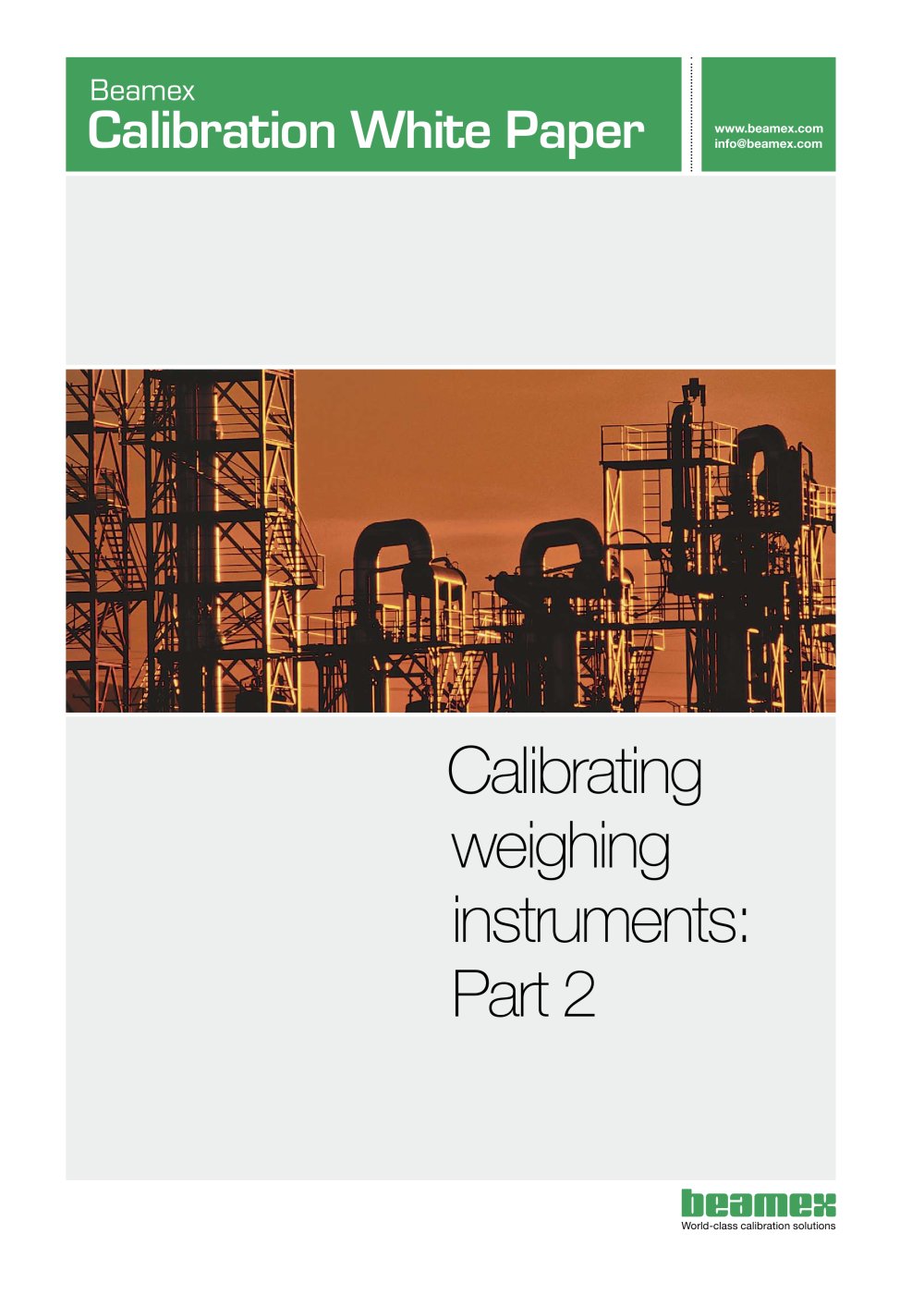 White paper- Calibrating Weighing Instruments - Part 2 - Beamex