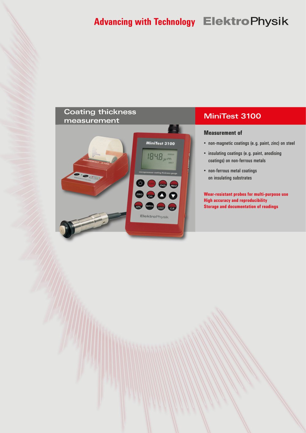 Coating thickness measurement MiniTest 3100 - ElektroPhysik Dr. Steingroever GmbH & Co. KG