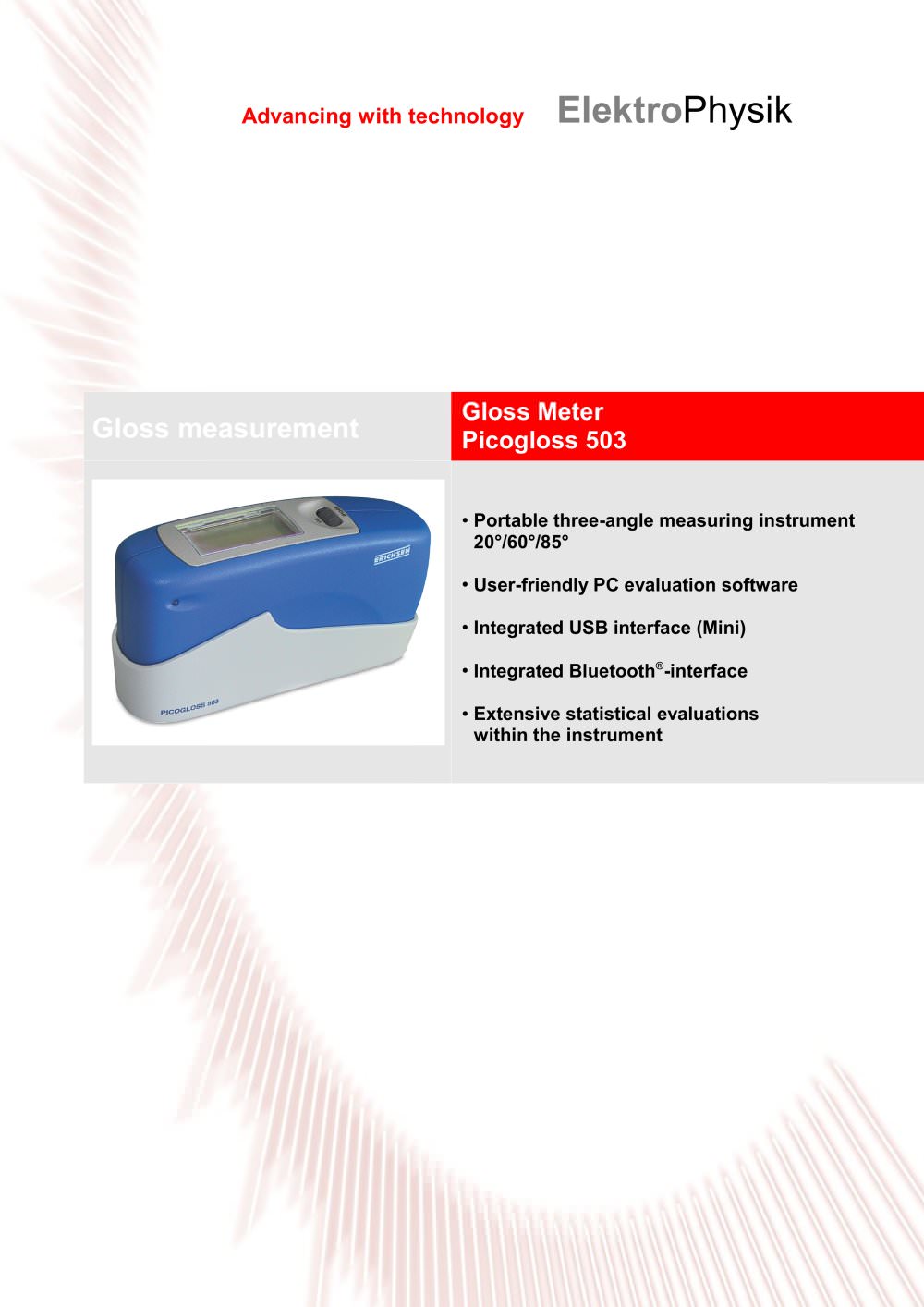 Picogloss 503 - ElektroPhysik Dr. Steingroever GmbH & Co. KG