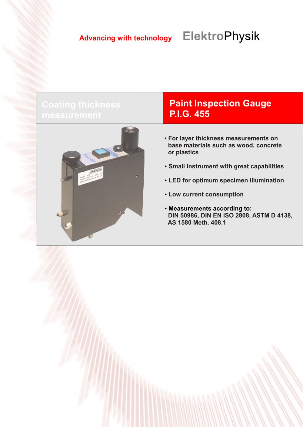 P.I.G. 455 - ElektroPhysik Dr. Steingroever GmbH & Co. KG