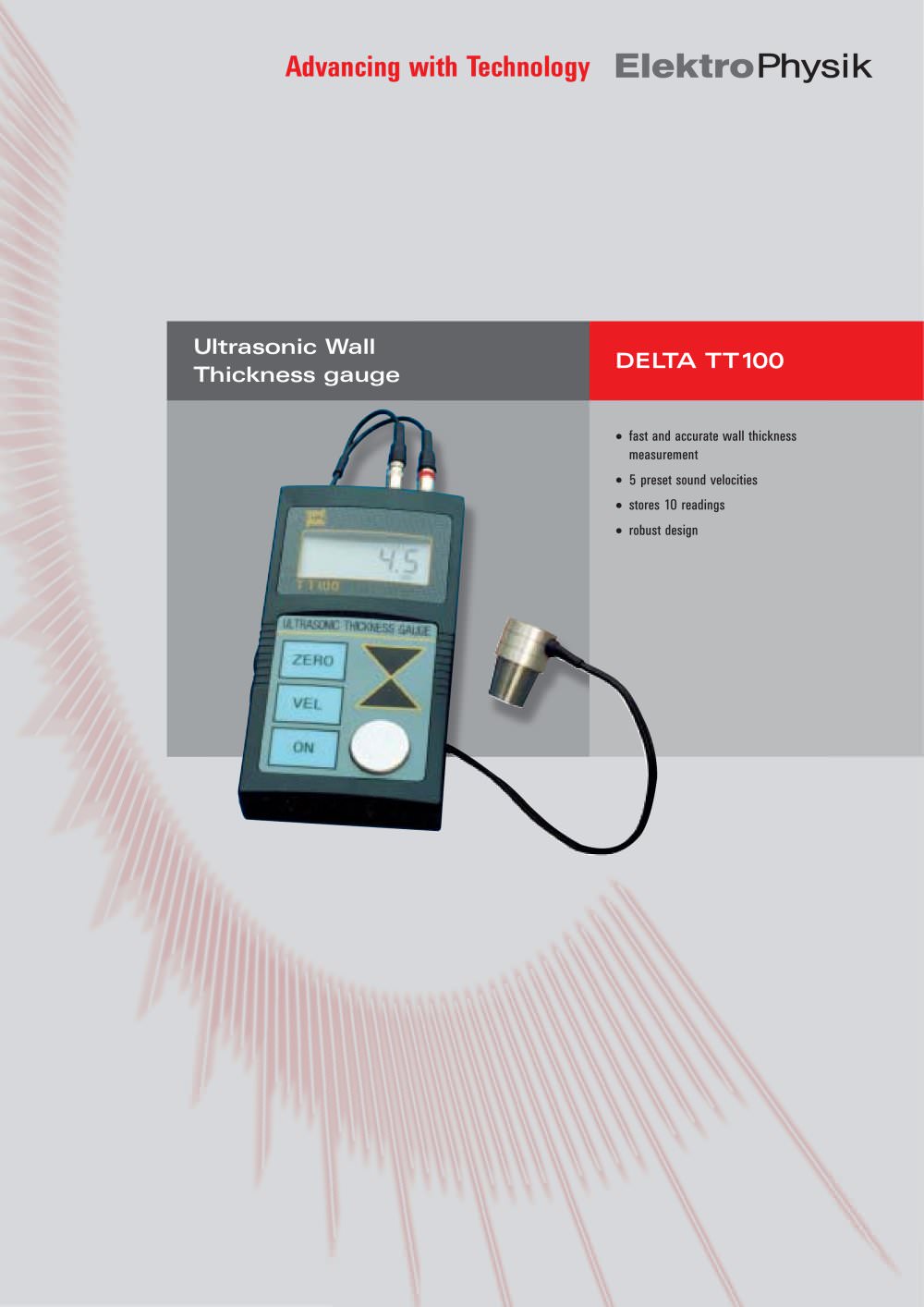 Ultrasonic wall thickness gauge Delta TT 100 - ElektroPhysik Dr. Steingroever GmbH & Co. KG