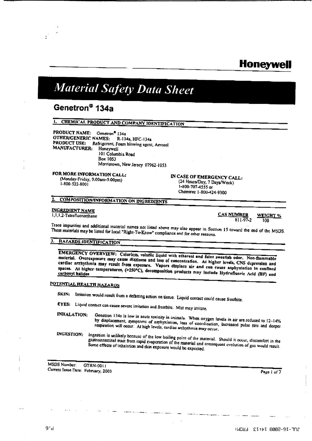 r134a gas material safety data sheet water chiller labtech srl chemical safety data sheet