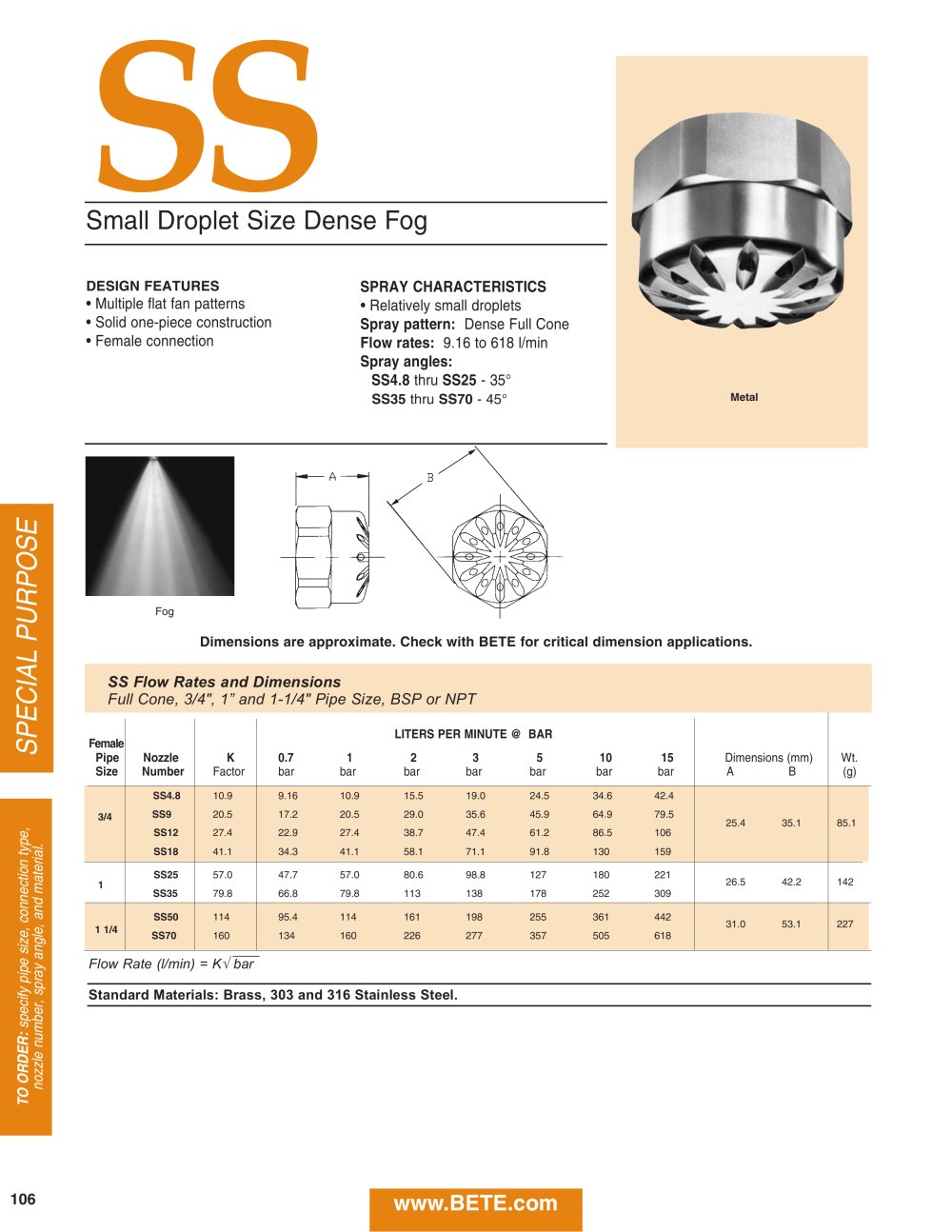 SS Small Droplet Size Dense Fog - BETE