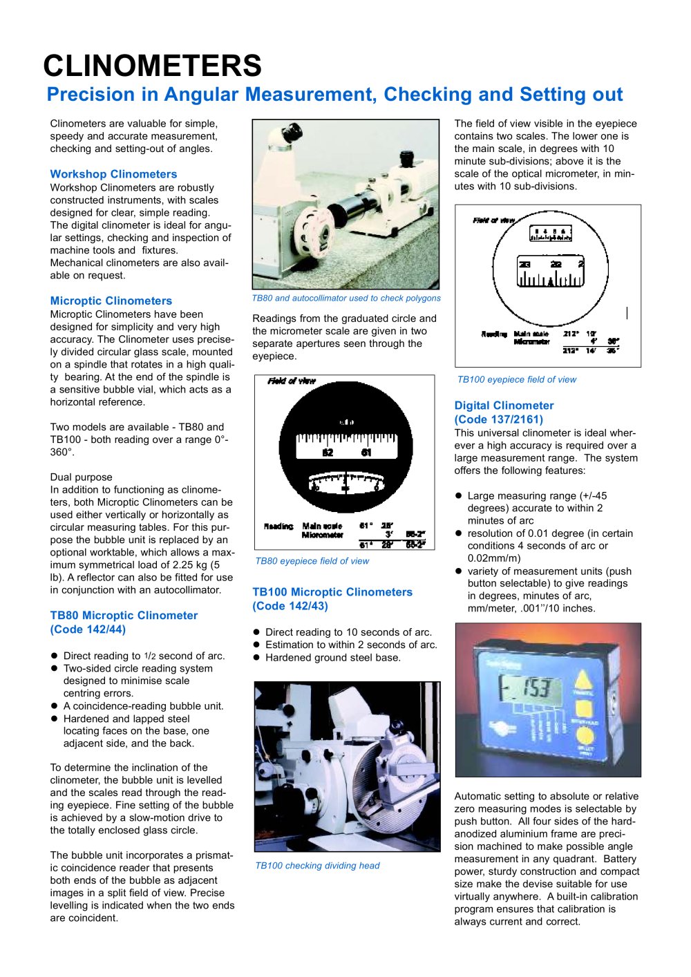 CLINOMETERS - TAYLOR HOBSON