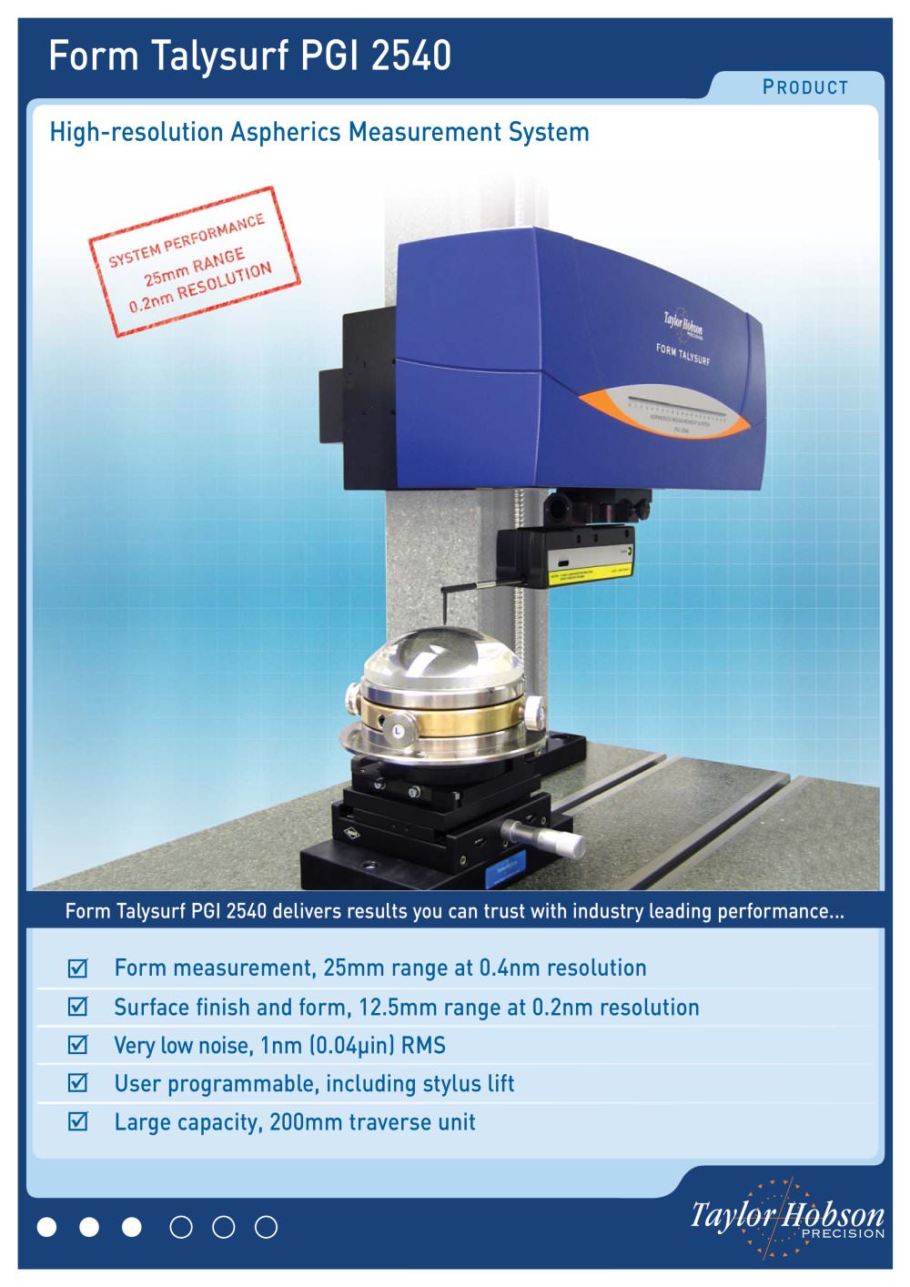 Form Talysurf PGI 2540 - TAYLOR HOBSON