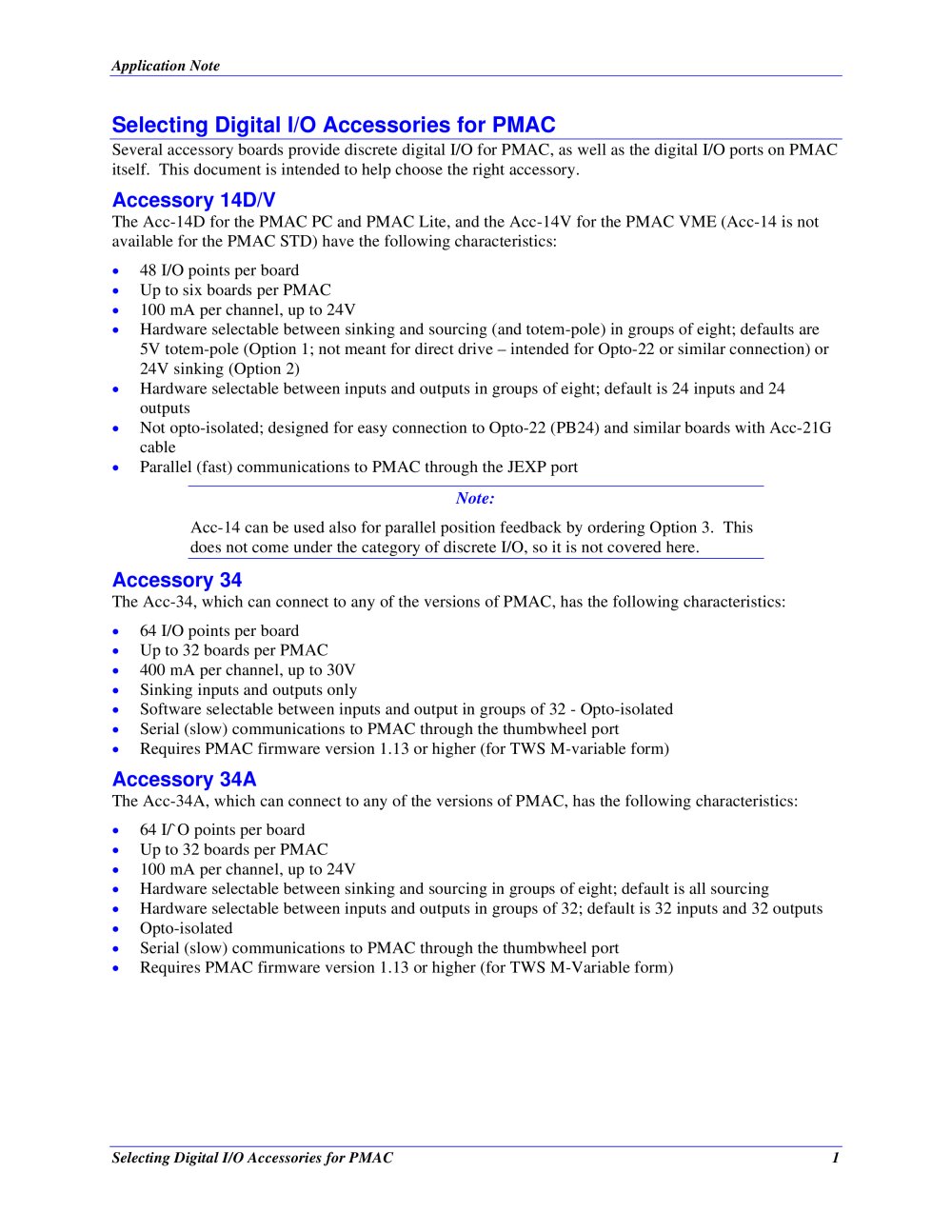 Digital IO accessories - Delta Tau