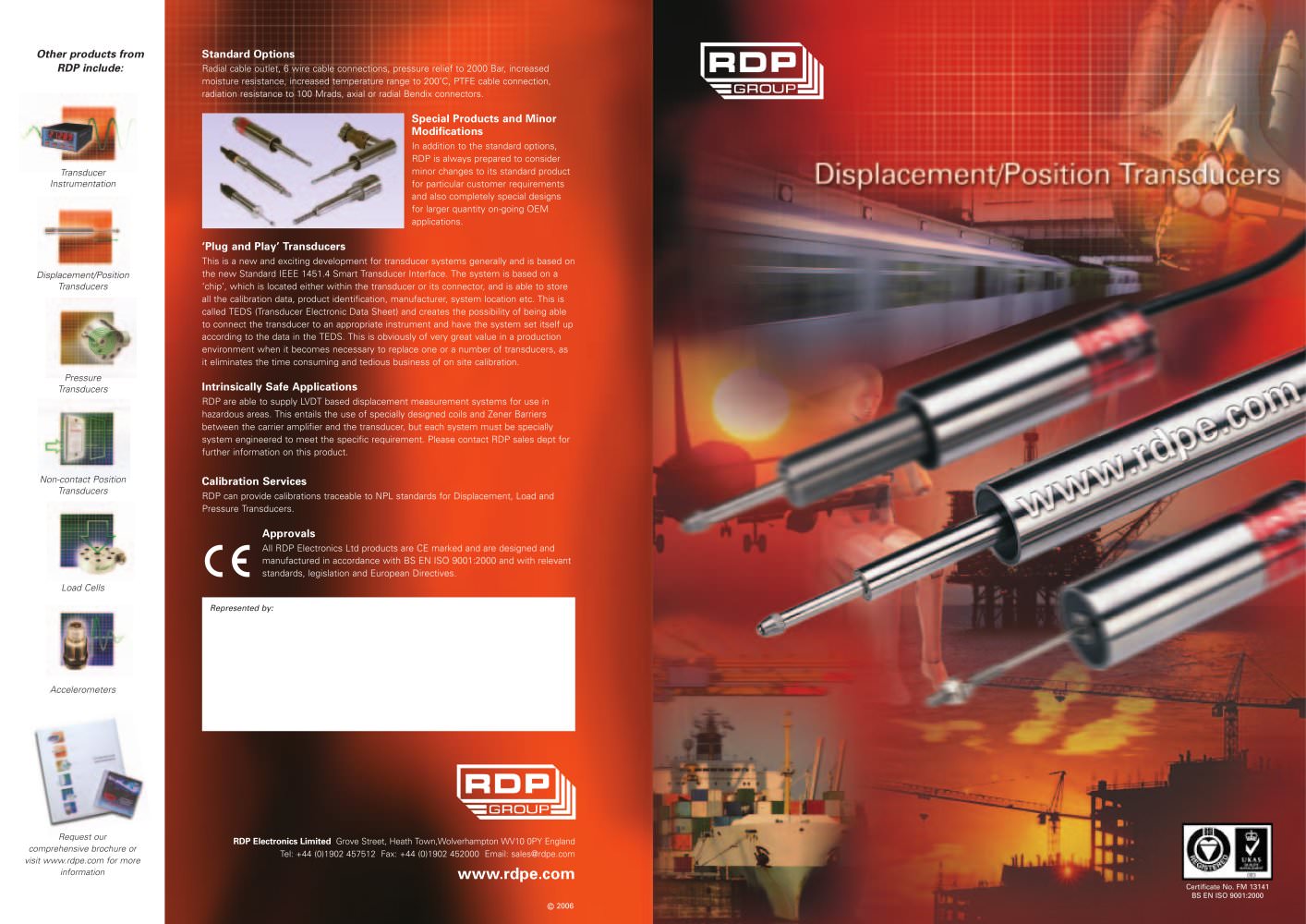 RDP - Displacement / Position Transducers - RDP Electronics