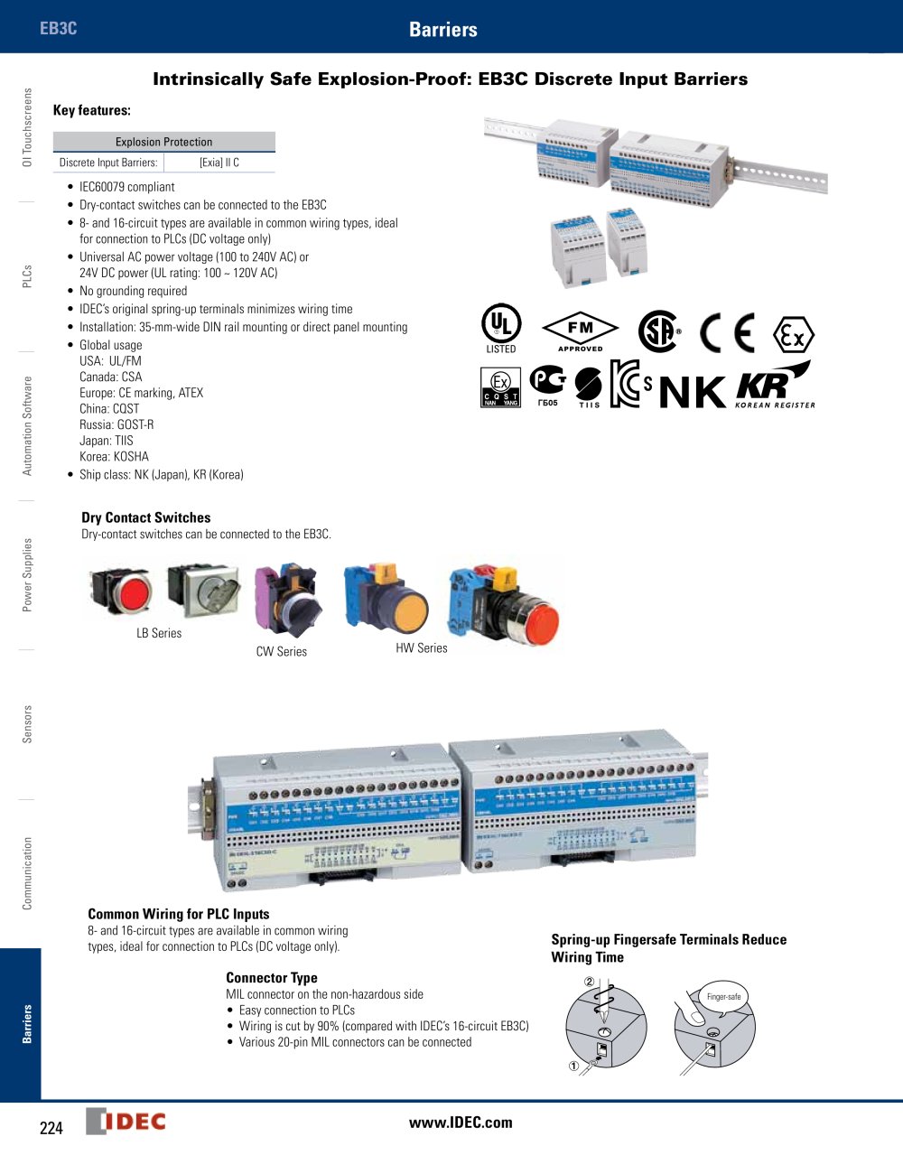 Complete Intrinsically Safe Barriers Catalog - IDEC