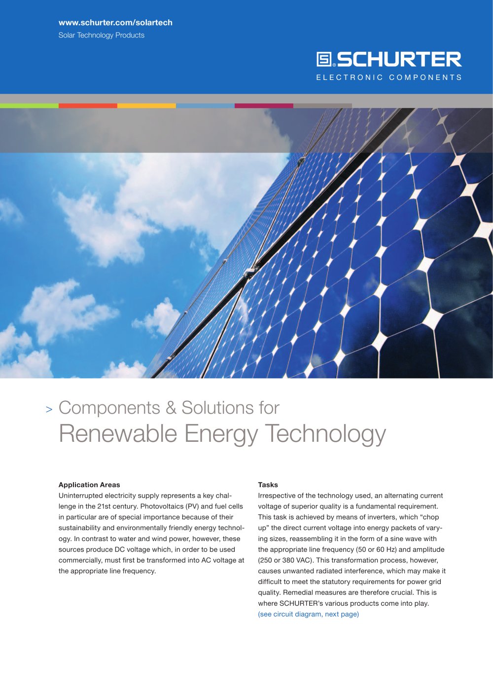 Compontents & Solutions for Renewable Energy Technology - SCHURTER