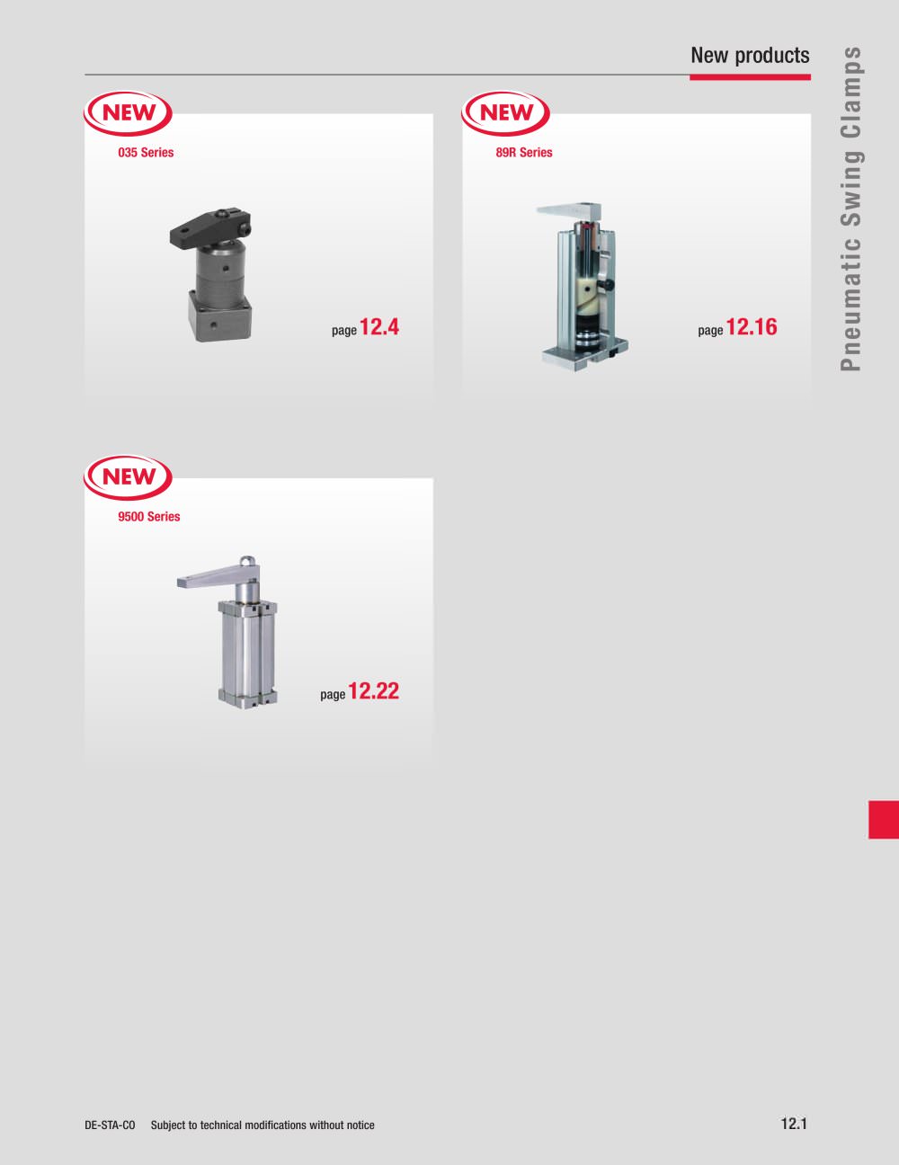 Pneumatic Swing Clamps Catalog - DE-STA-CO