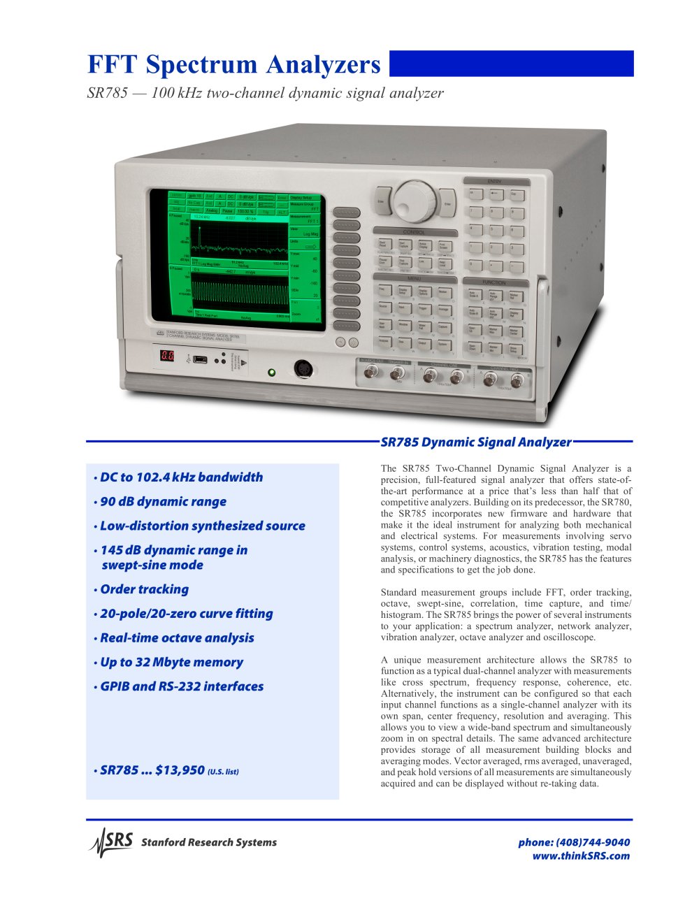 Stanford Research Systems - 99226, 206844, 442032, 81633, 207560