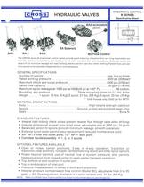 CROSS BA & BC Series Directional Valves