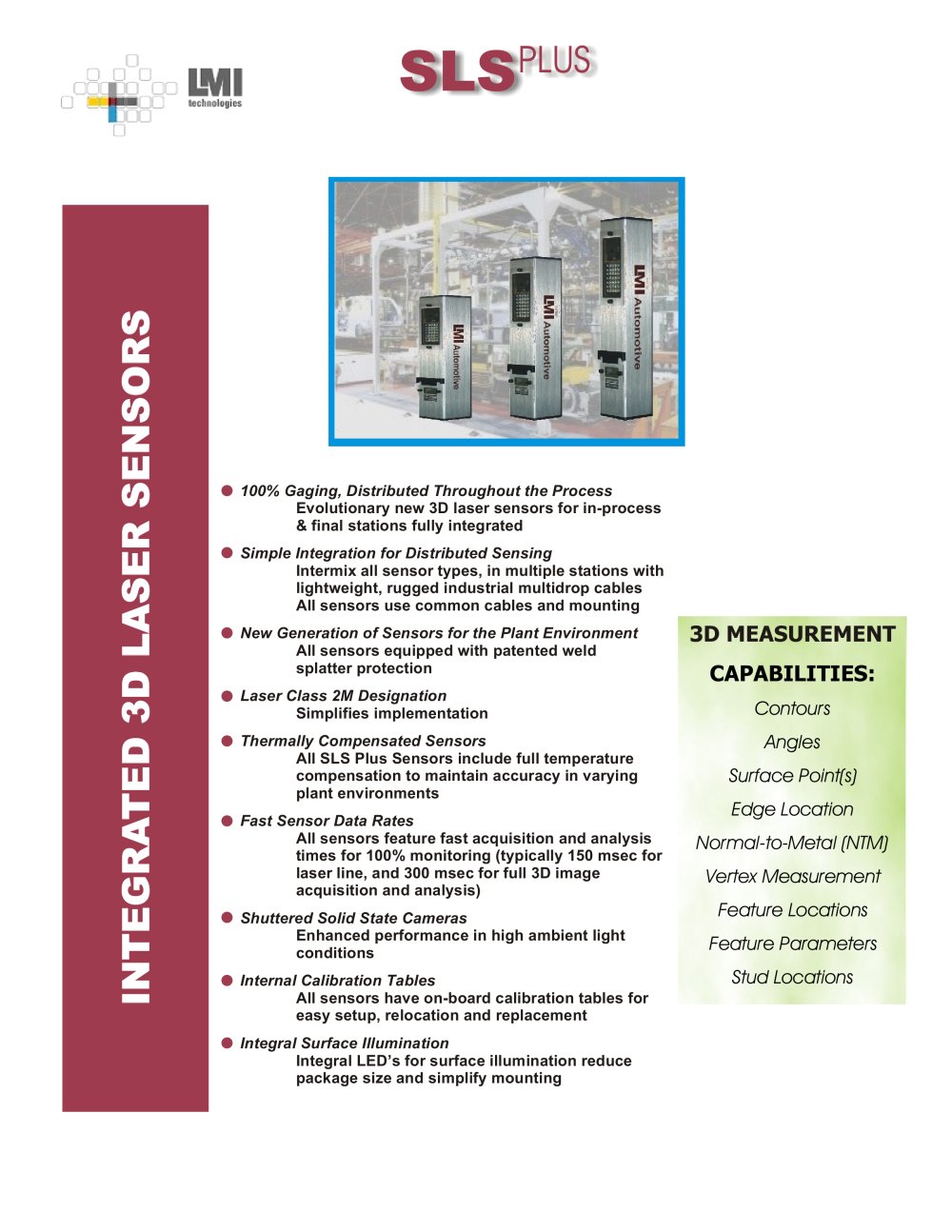 SLS Plus Sensor - LMI Technologies