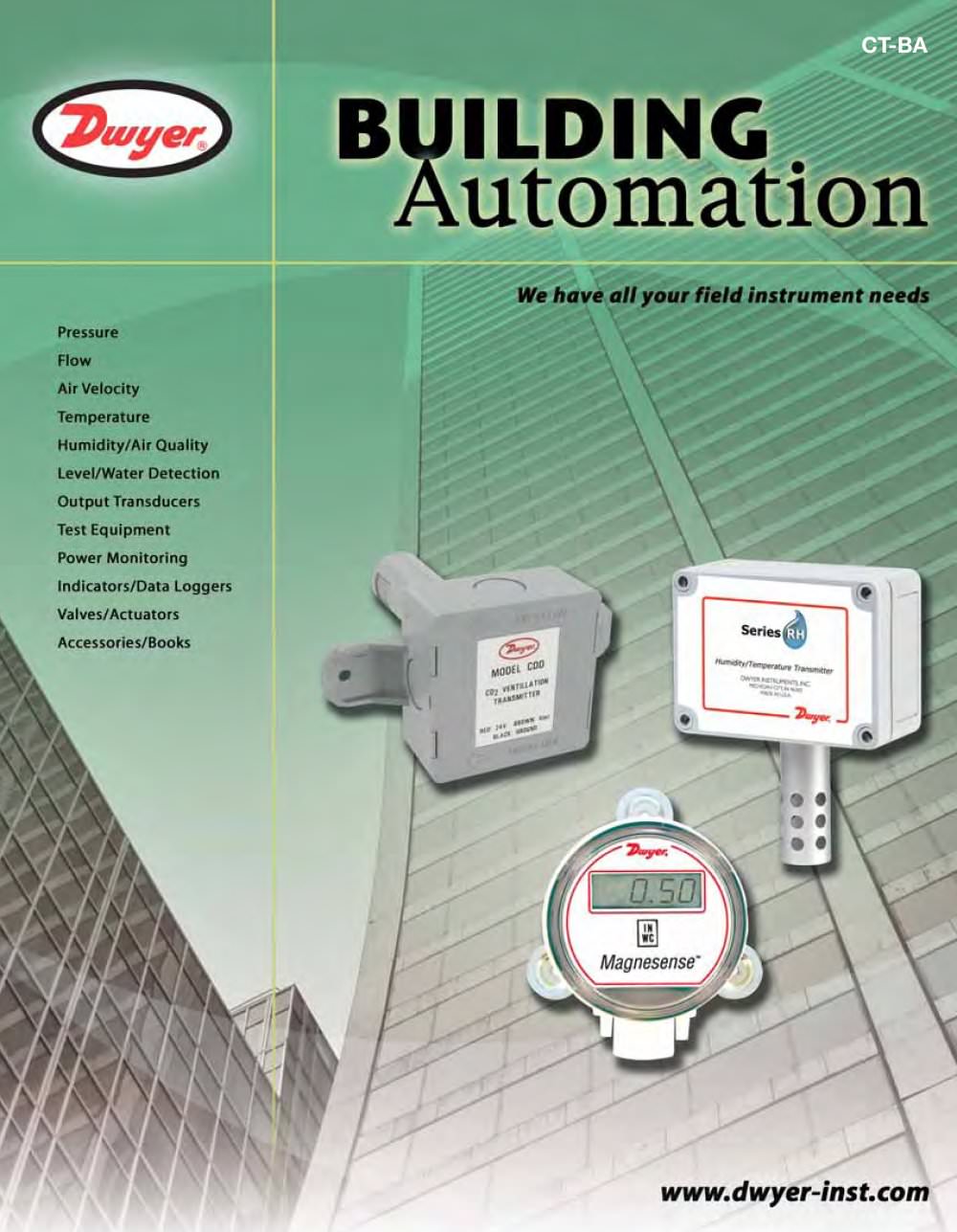 Building Automation Catalog (CT-BA) - DWYER
