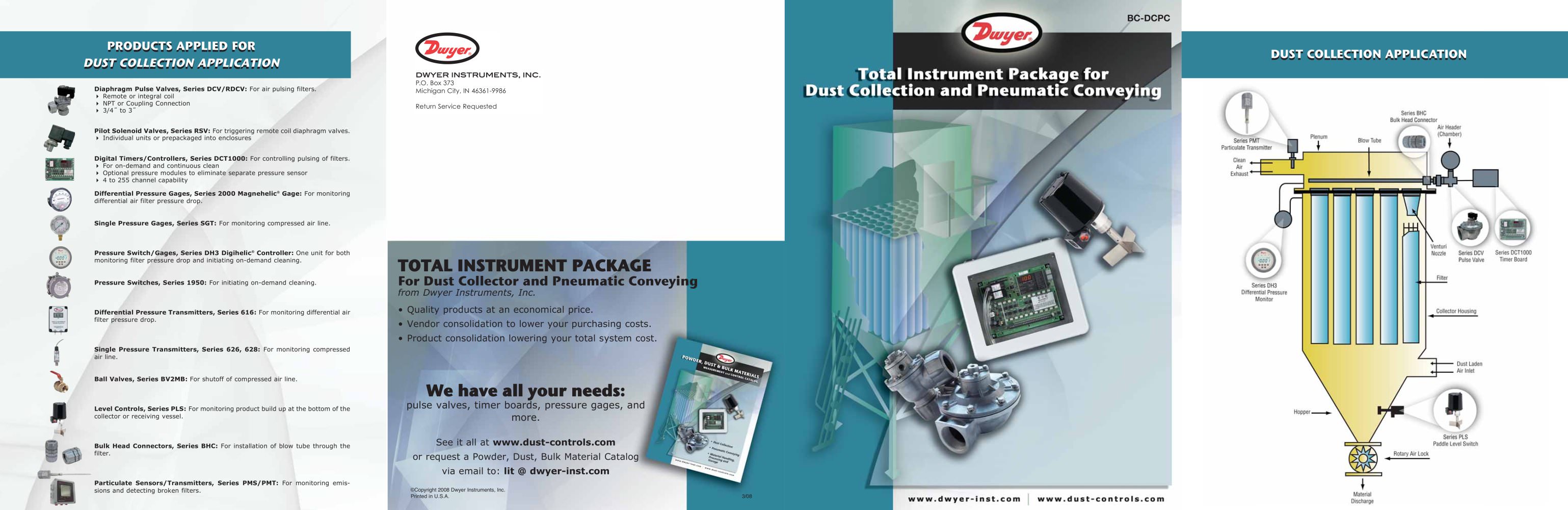 Dust Collection & Pneumatic Conveying Brochure (BC-DCPC) - DWYER