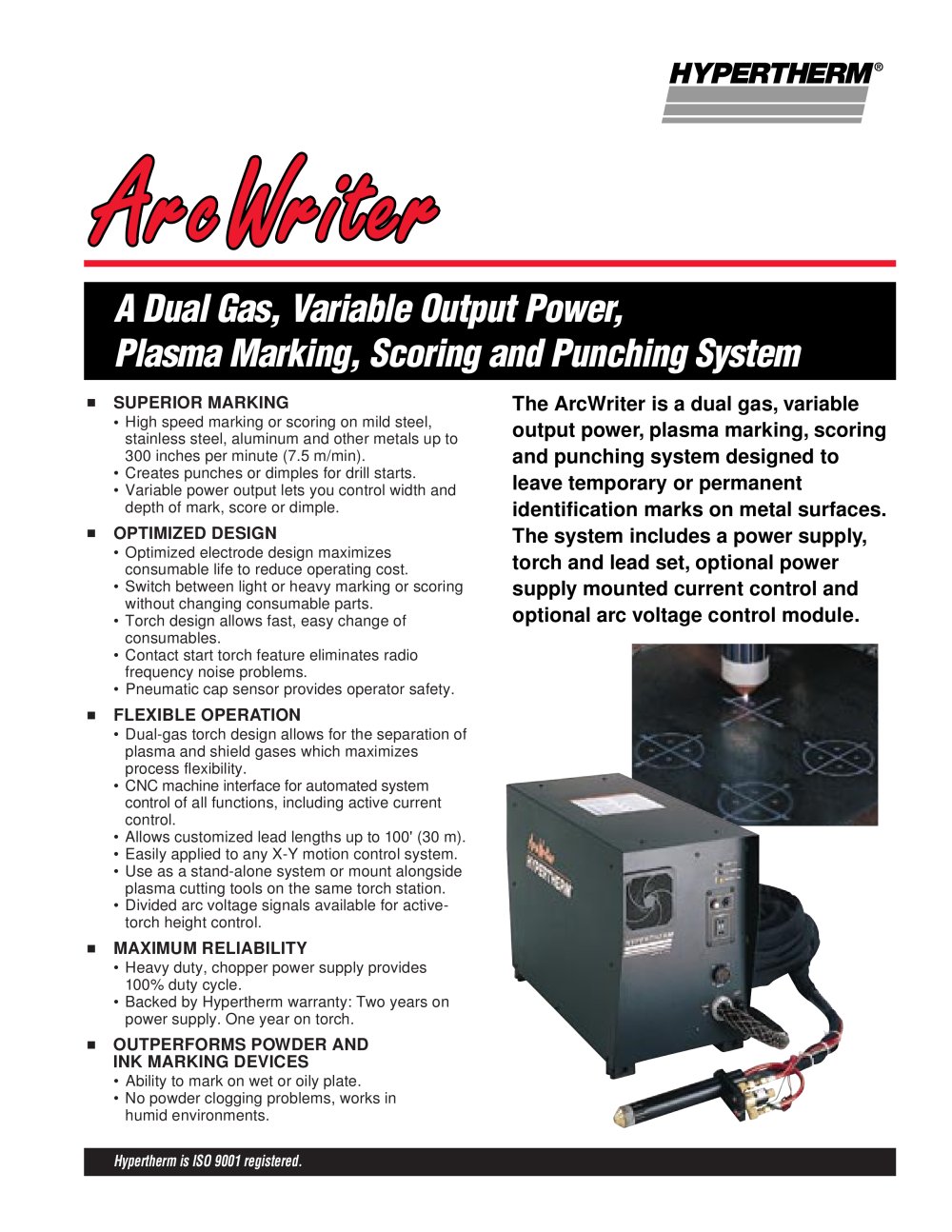 ArcWriter System Brochure - Hypertherm, Inc.