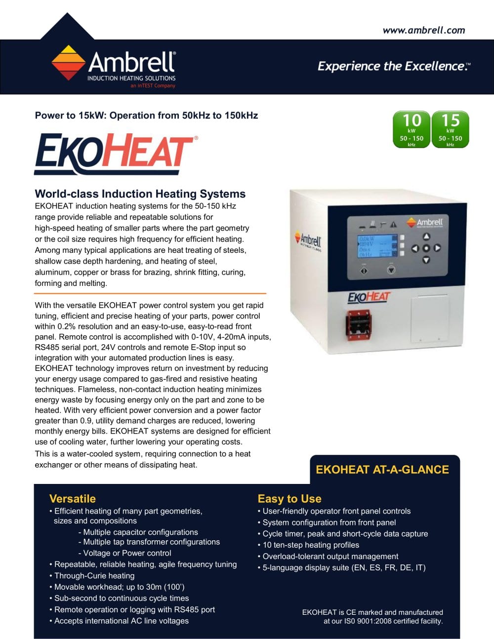 Compact 15kW Induction Heating System - Ambrell