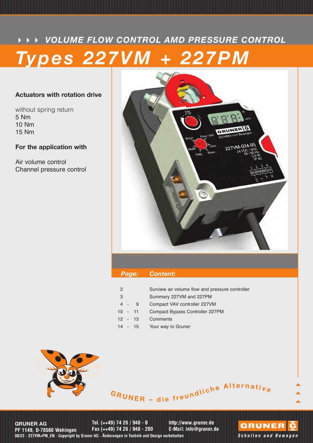 Actuators for Air Volume Control - GRUNER