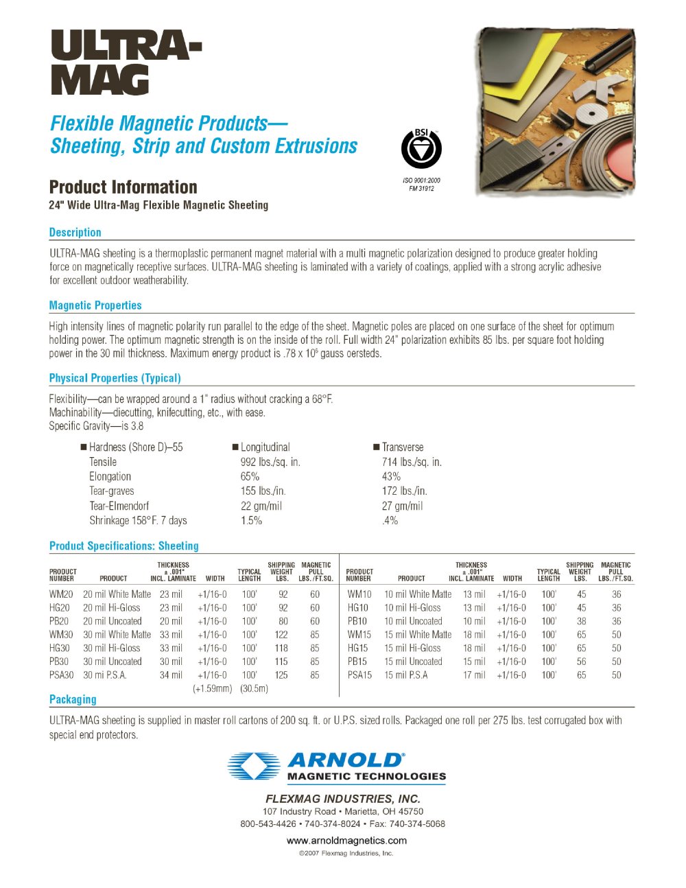 ULTRAMAG Sheet Catalog - Arnold Magnetic Technologies